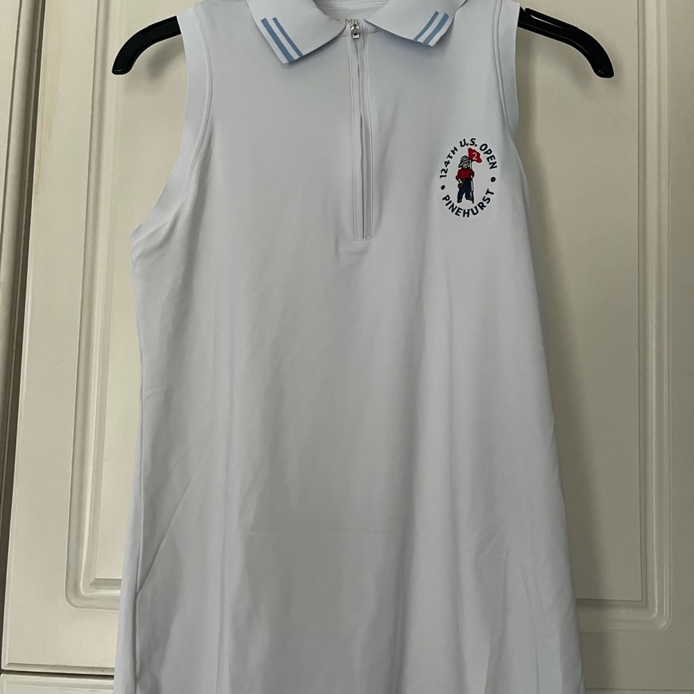 Peter Millar White Polo with Blue Stripe